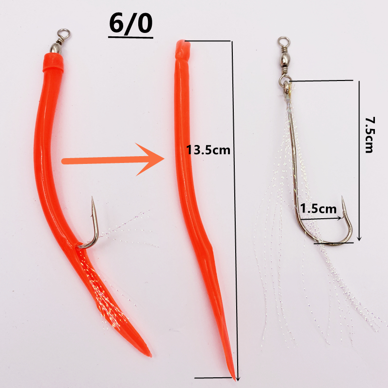 1/5Pcs CodfishFishing Eel Tube - огляд і ціна Fishing Hook Offset