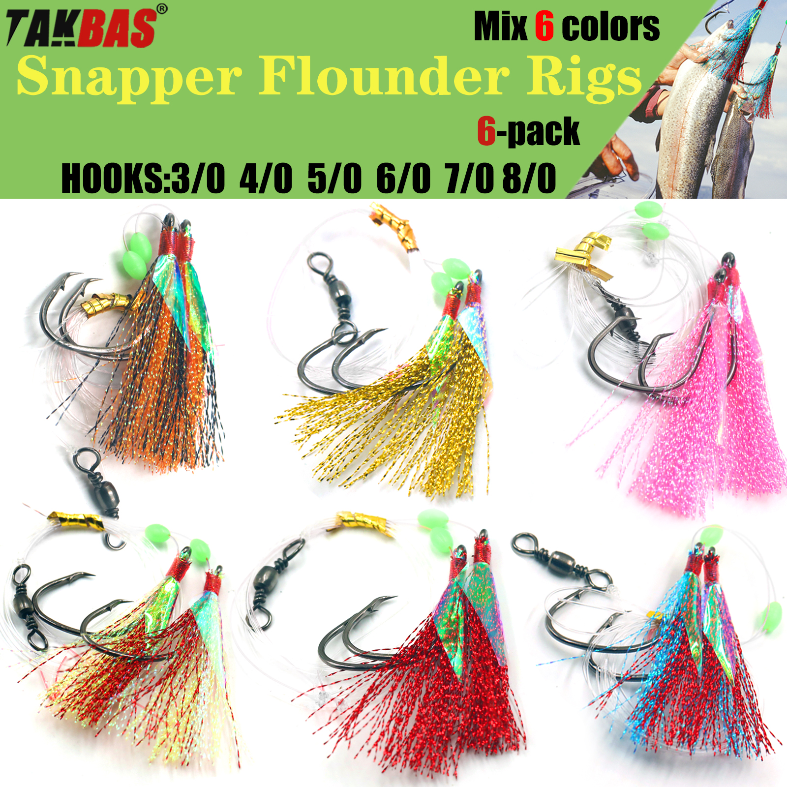 6pcs Snapper Tackle Flasher Ri - огляд і ціна Fishing Hook Circle