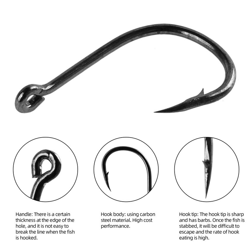 100/500pcs Fishing Hooks Set C - огляд і ціна Fishing Hook Circle