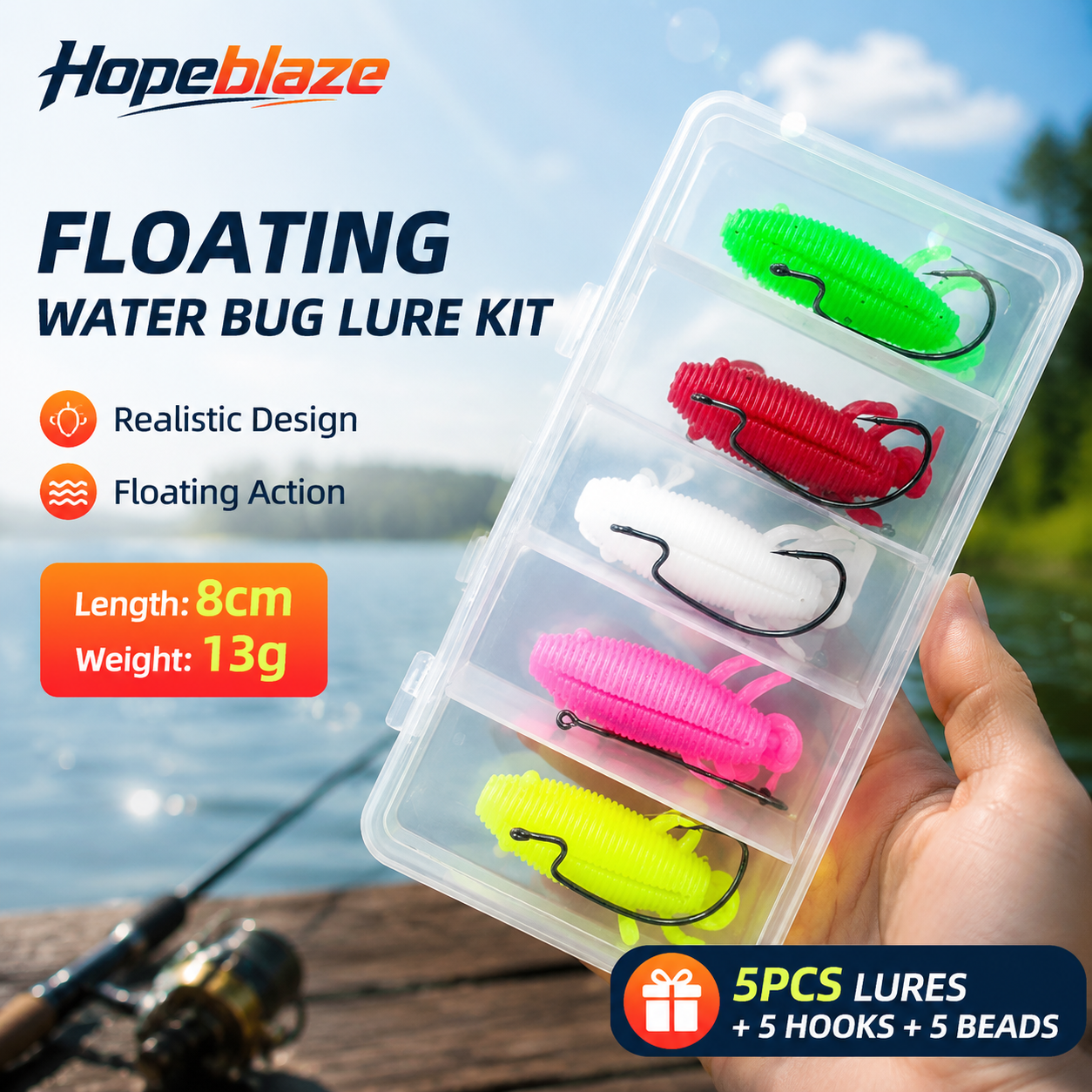 5pcs Floating Soft Frog Lure T - огляд і ціна Fishing Hook Weedless