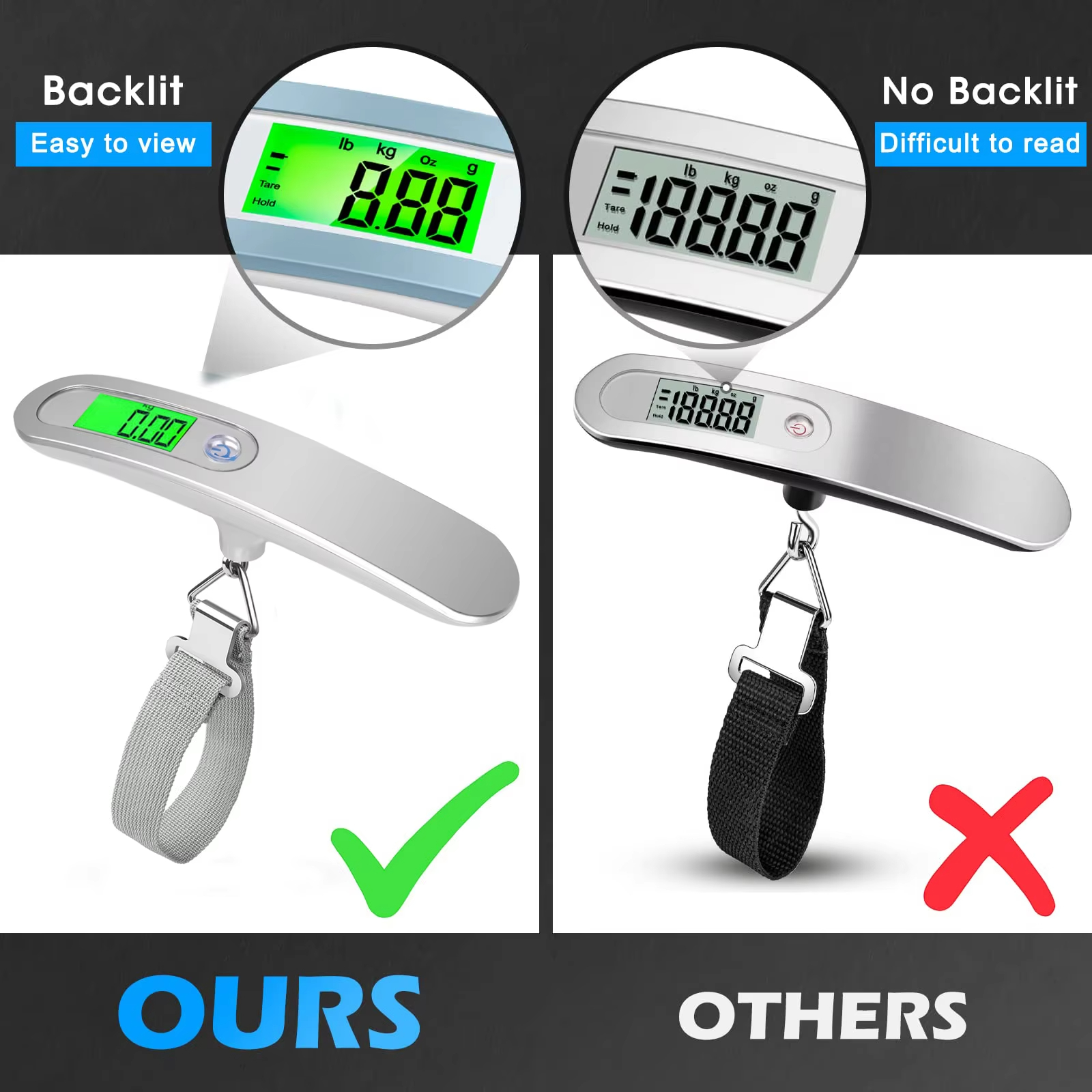 Portable Scale Digital LCD Dis - огляд і ціна Fishing Hook Stainless Steel