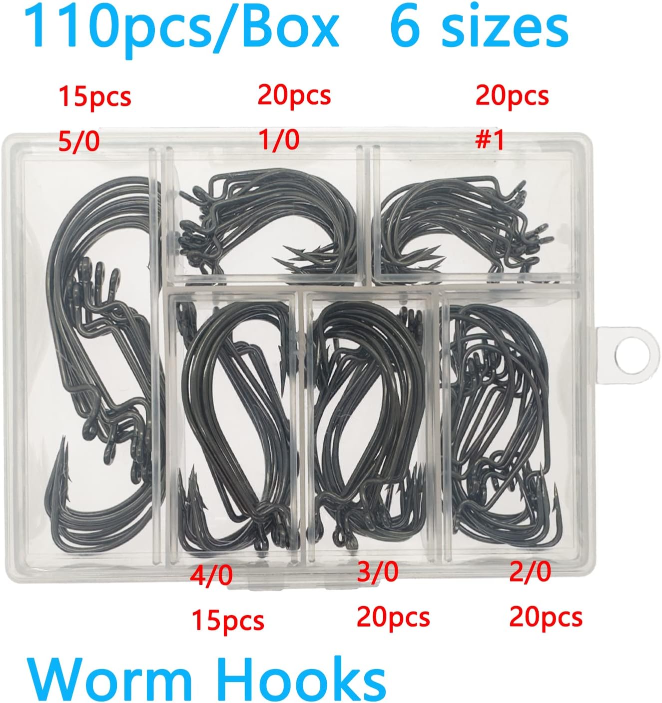 110pcs Bass Fishing Hooks Set, - огляд і ціна Fishing Hook Offset