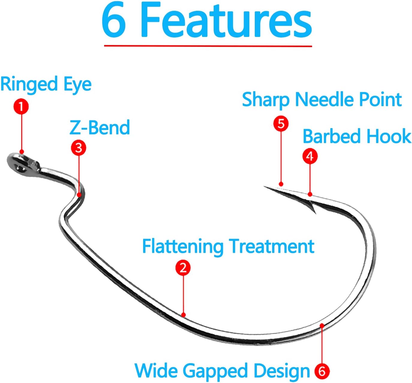 110pcs Bass Fishing Hooks Set, - огляд і ціна Fishing Hook Offset