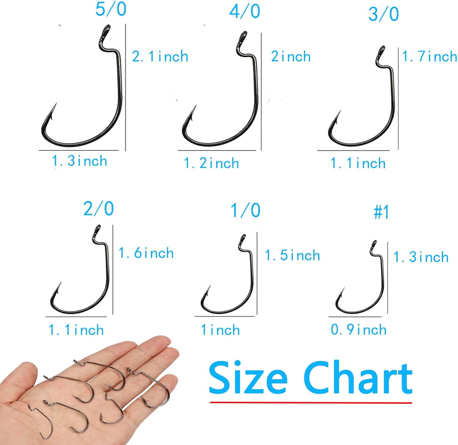 110pcs Bass Fishing Hooks Set, - огляд і ціна Fishing Hook Offset