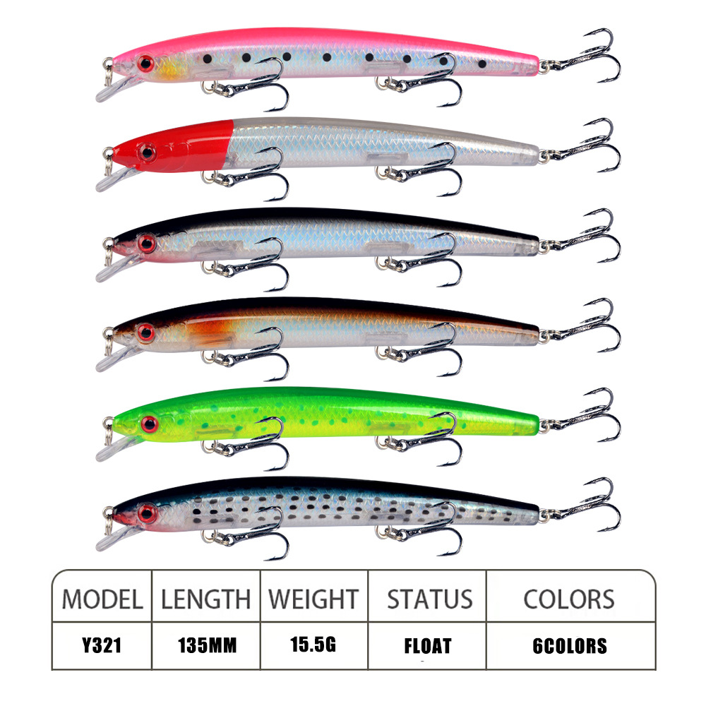 Minnow Fishing Lure 13.5cm 15. - огляд і ціна Fishing Hook Treble