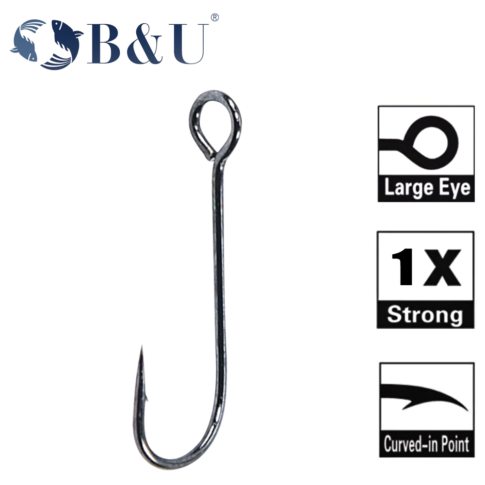 B&U 20pcs Fishing hook big eye - огляд і ціна Fishing Hook Offset