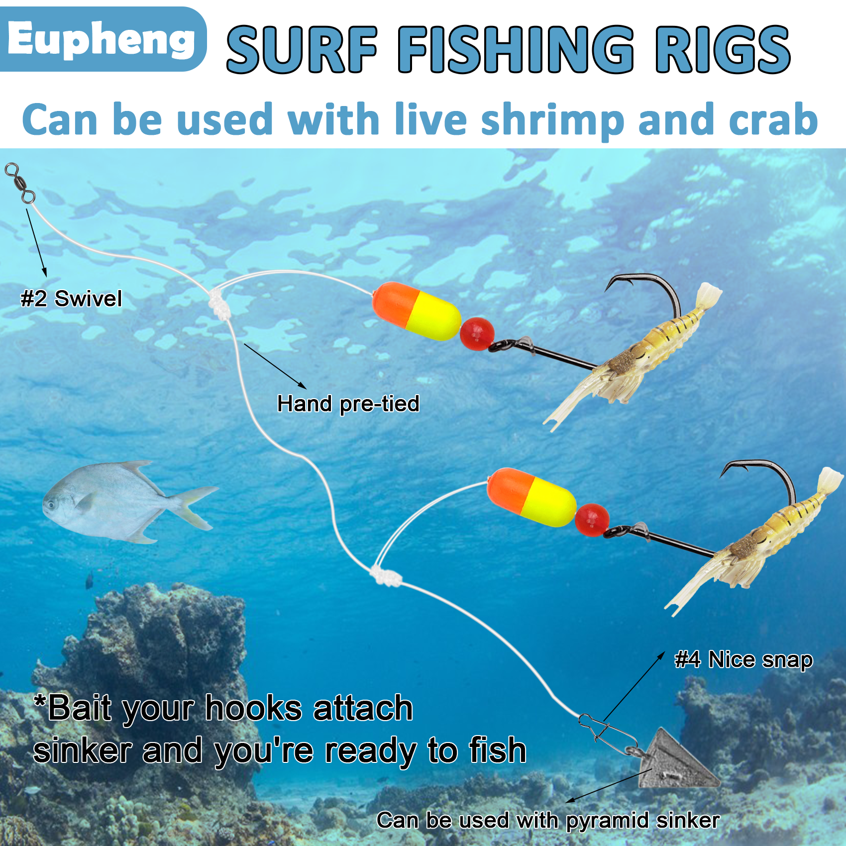 Aventik Pompano Rig Fishing Sa - огляд і ціна Fishing Hook Circle