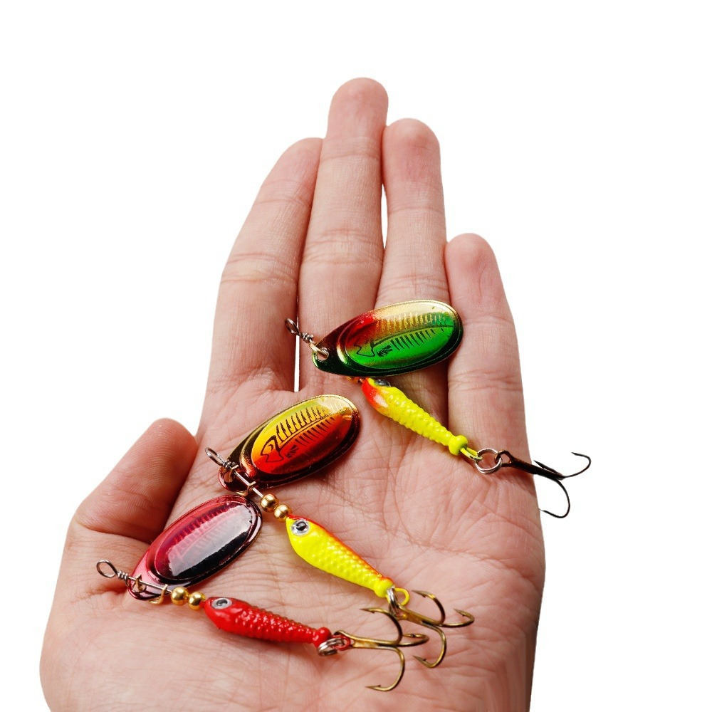 10pcs/Set Spinner Lures 9.1g 7 - огляд і ціна Fishing Hook Treble