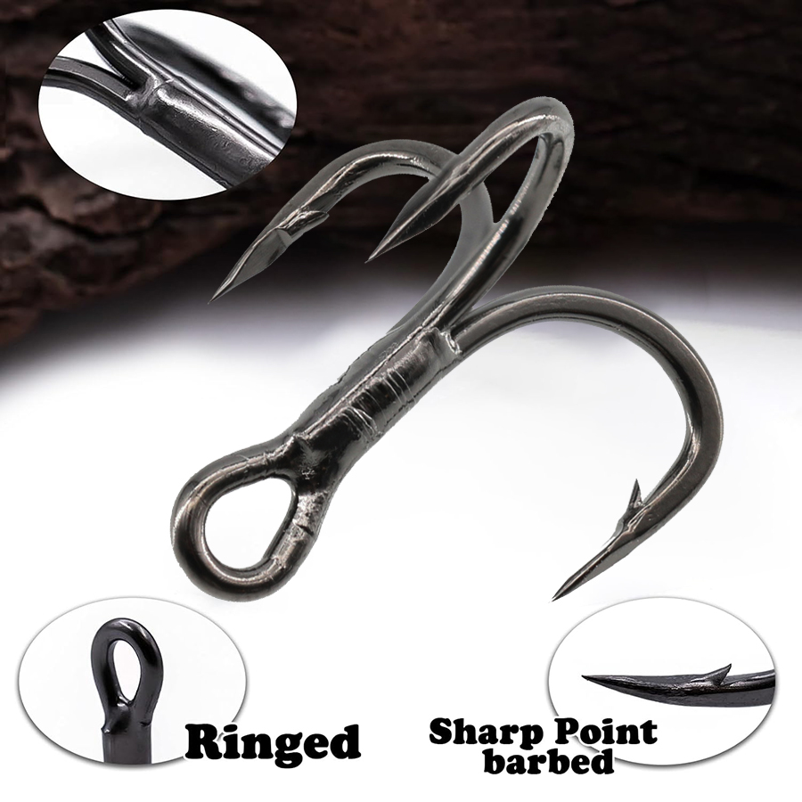 6X Fishing Treble Hook 10Pcs T - огляд і ціна Fishing Hook Offset