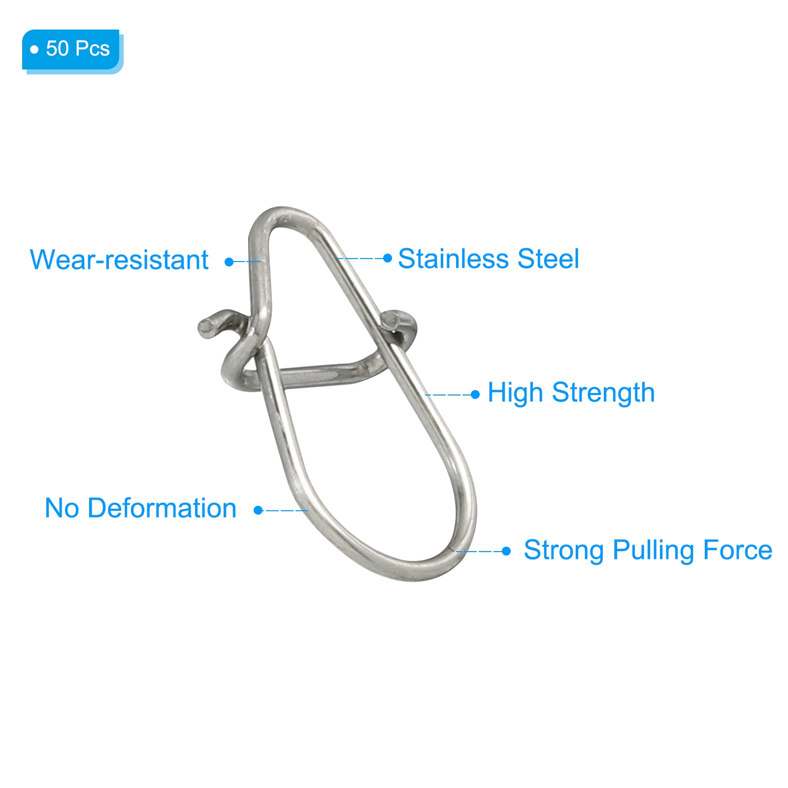 50pcs Stainless Steel Fishing  - огляд і ціна Fishing Hook Stainless Steel