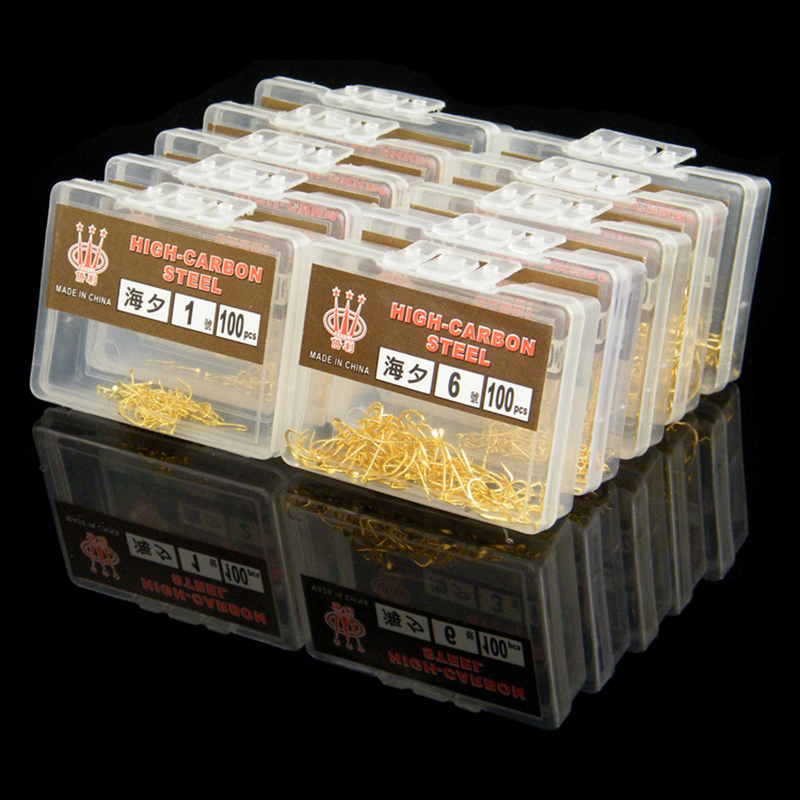 【100pcs Boxed Haiyu Fish Hooks - огляд і ціна Fishing Hook Assortment