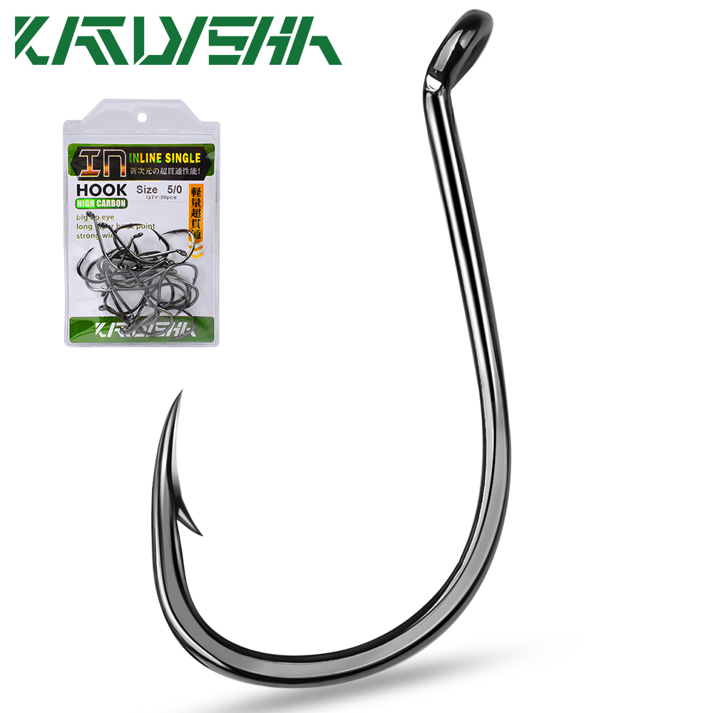 KATYUSHA  100PCS J Hooks 1/0-2 - огляд і ціна Fishing Hook Offset