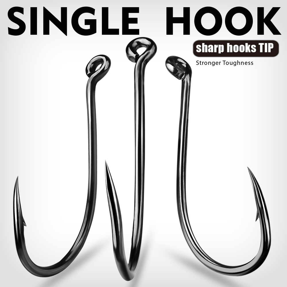 KATYUSHA  100PCS J Hooks 1/0-2 - огляд і ціна Fishing Hook Offset