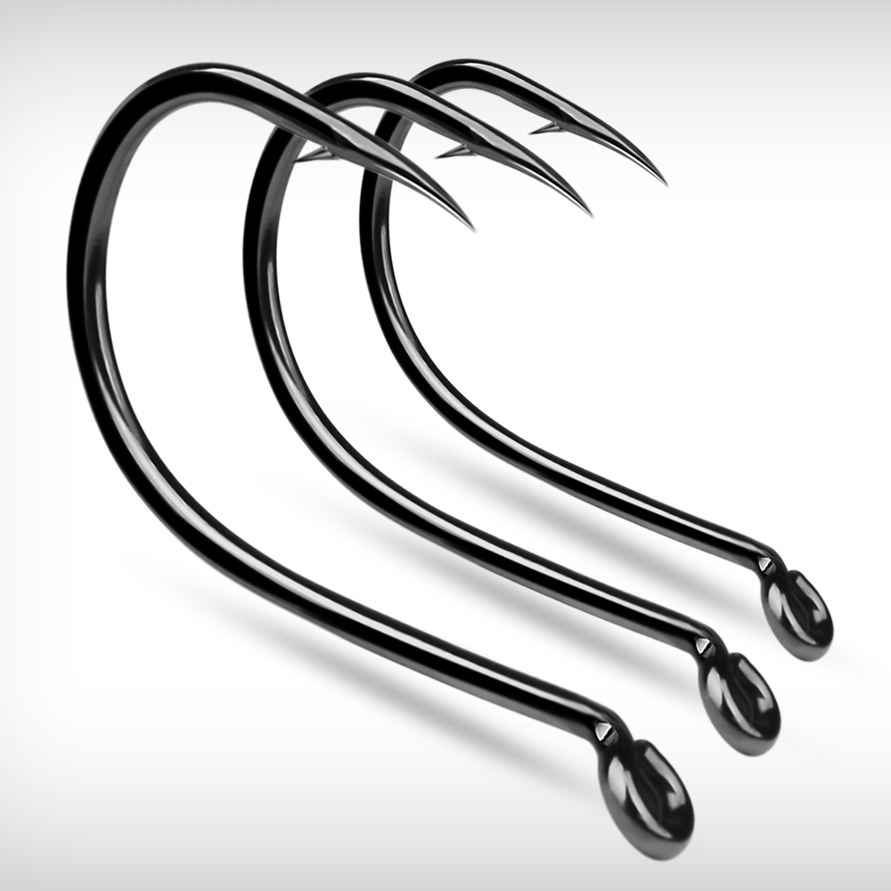 KATYUSHA  100PCS J Hooks 1/0-2 - огляд і ціна Fishing Hook Offset